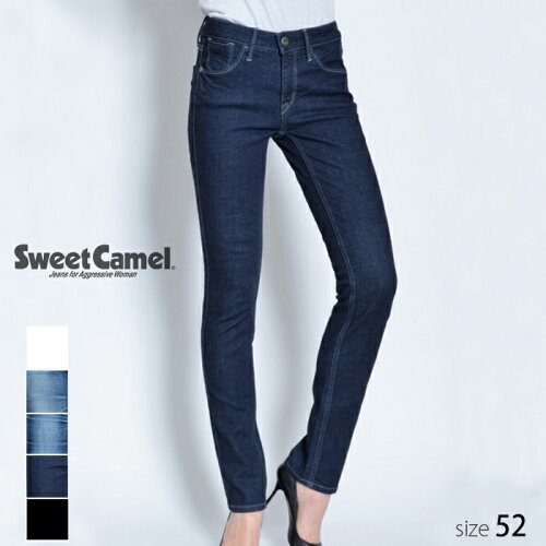 JAN 4930403996968 Sweet Camel/スウィートキャメル レディース ストレッチ テーパード スキニー デニム パンツ W5 ワンウォッシュ/サイズ52 SC5271 タカヤ商事株式会社 レディースファッション 画像