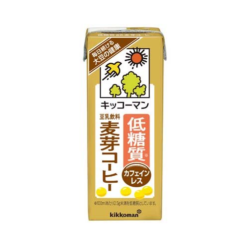 JAN 4930726102077 キッコーマン 低糖質 豆乳飲料 麦芽コーヒー(200ml*18本入) キッコーマンソイフーズ株式会社 水・ソフトドリンク 画像