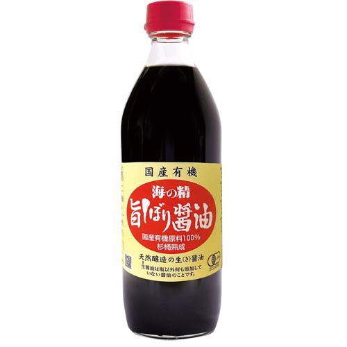 JAN 4931915002413 海の精 国産有機 旨しぼり醤油(500ml) 海の精株式会社 食品 画像