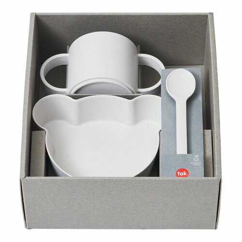 JAN 4932982167005 tak BIO KIDS DISH gift box bear mini タック ビオ キッズディッシュ ギフトボックス ベア ミニ ホワイト JTN-2011-WH 株式会社竹中 キッチン用品・食器・調理器具 画像