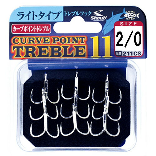 JAN 4941430079630 シャウト! 211CS カーブポイントトレブル 11 2/0 株式会社ささめ針 スポーツ・アウトドア 画像