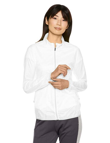 JAN 4941445575073 MIZUNO レディース ポーチジャケット ウィンドブレーカーシャツ ホワイト J2ME8710 01 美津濃株式会社 スポーツ・アウトドア 画像