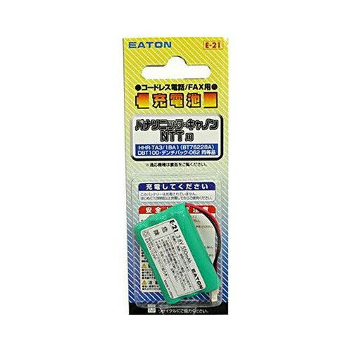 JAN 4944814100395 イートン 子機用充電池 パナソニック キヤノン NTT E-21(1コ入) 株式会社イートン 家電 画像