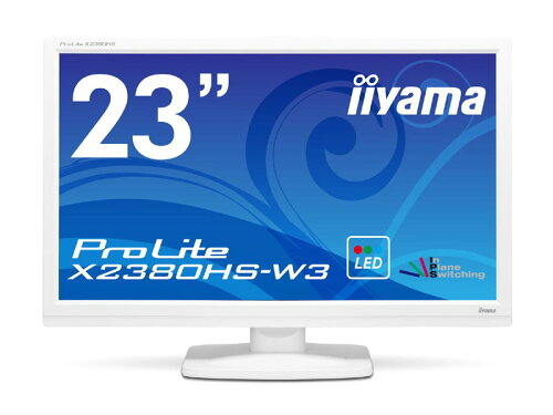 JAN 4948570114269 iiyama 23型ワイド液晶ディスプレイ PROLITE X2380HS-W3 株式会社マウスコンピューター パソコン・周辺機器 画像