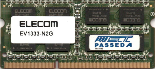 JAN 4953103206366 ELECOM 増設メモリ EV1333-N2G エレコム株式会社 パソコン・周辺機器 画像