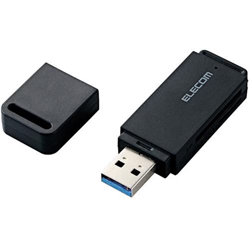 JAN 4953103283640 エレコム USB3.0対応メモリカードリーダ スティックタイプ  MR3-D011BK(1セット) エレコム株式会社 パソコン・周辺機器 画像