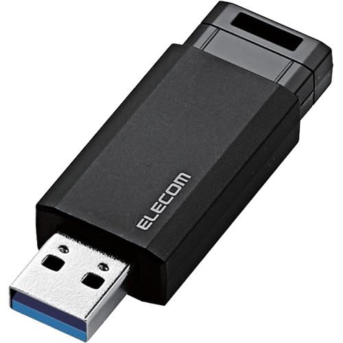 JAN 4953103339163 エレコム USBメモリ USB3.1(Gen1) ノック式 32GB オートリターン機能 MF-PKU3032GBK(1個) エレコム株式会社 パソコン・周辺機器 画像