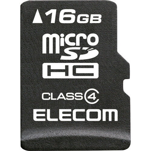 JAN 4953103445611 エレコム マイクロSD カード 16GB Class4 SD変換アダプタ付 データ復旧サービス(1個) エレコム株式会社 TV・オーディオ・カメラ 画像