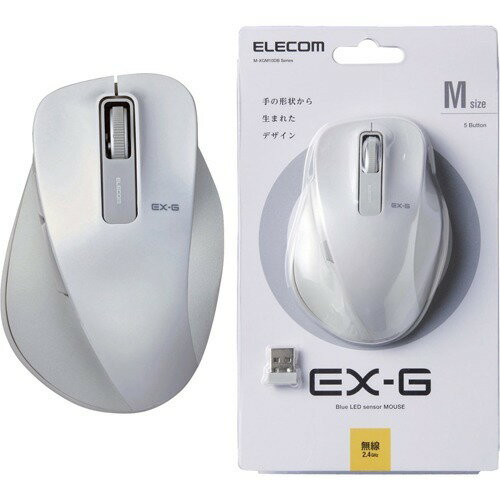 JAN 4953103472068 ELECOM EX-G ワイヤレスBlueLED マウス M-XGM10DBWH エレコム株式会社 パソコン・周辺機器 画像