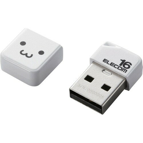 JAN 4953103483392 エレコム USBメモリ USB2.0 小型 16GB キャップ付 ストラップホール 1年保証(1個) エレコム株式会社 パソコン・周辺機器 画像