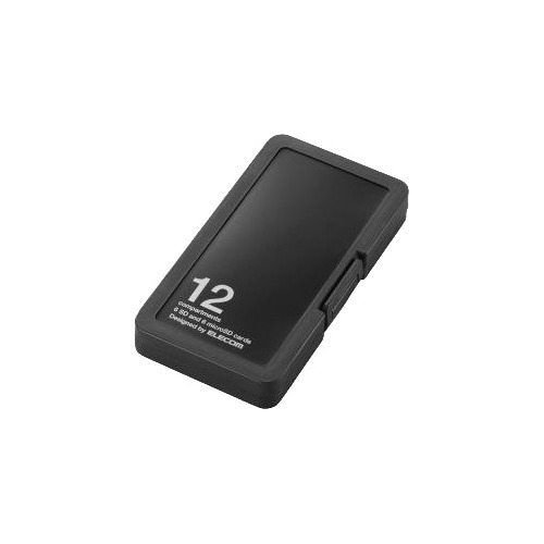 JAN 4953103594425 エレコム SD／microSDカードケース プラスチックタイプ CMC-SDCPP12BK(1コ入) エレコム株式会社 TV・オーディオ・カメラ 画像