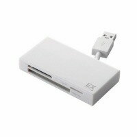 JAN 4953103673441 エレコム USB3.0対応ケーブル収納メモリリーダライタ MR3-K005WH エレコム株式会社 パソコン・周辺機器 画像