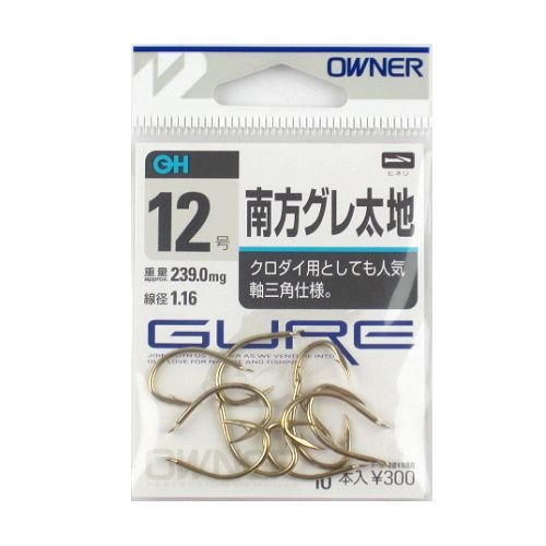 JAN 4953873125102 オーナー針 オーナー針 OH南方グレ 太地 イブシ金 12号 10414 株式会社オーナーばり スポーツ・アウトドア 画像