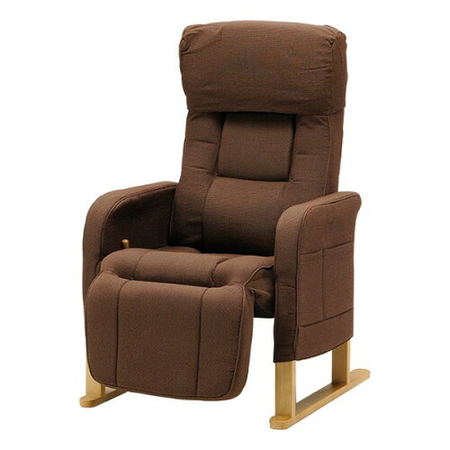 JAN 4954223212350 光製作所 高座椅子 ブラウン色 レバー式リクライニング ハイバック すももBR W64×D77～146×H99～108×SH38～45cm 株式会社光製作所 インテリア・寝具・収納 画像