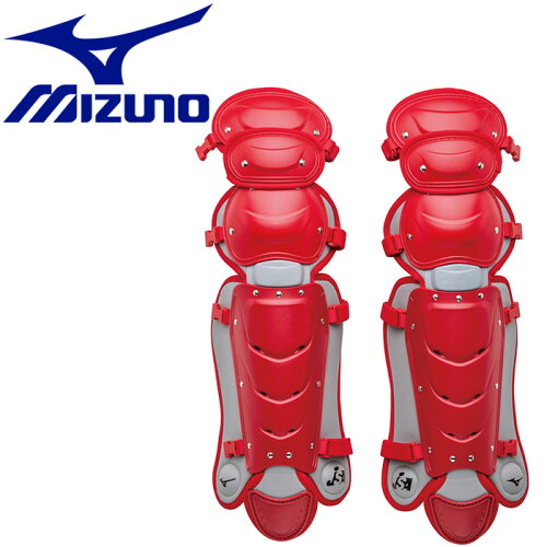 JAN 4954638202687 mizuno ミズノ ソフトボール用レガーズ 62:レッド グレー1djls10062 美津濃株式会社 スポーツ・アウトドア 画像