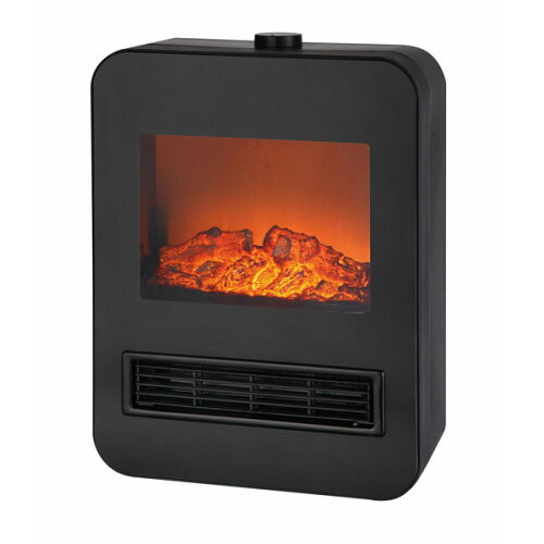 JAN 4955014038807 TEKNOS 暖炉型セラミックファンヒーター TD-S1201(BK) 株式会社千住 家電 画像