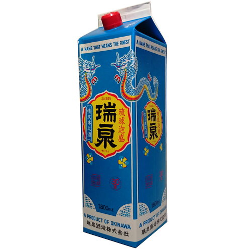 JAN 4955204601002 瑞泉 乙類30゜泡盛 パック 1.8L 瑞泉酒造株式会社 日本酒・焼酎 画像