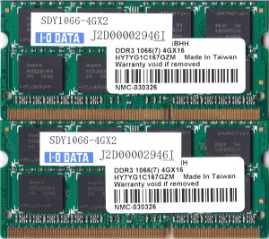 JAN 4957180083612 I・O DATA DDR3メモリーモジュール SDY1066-4GX2 株式会社アイ・オー・データ機器 パソコン・周辺機器 画像