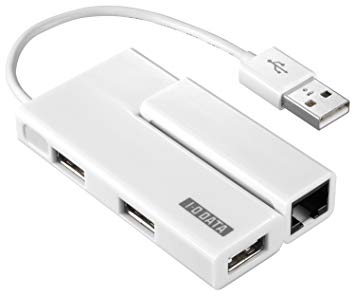 JAN 4957180107103 LANアダプター搭載USB2.0ハブ US2-HB4ETX(1コ入) 株式会社アイ・オー・データ機器 パソコン・周辺機器 画像