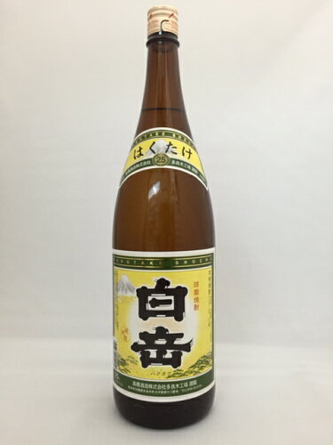 JAN 4958782251010 白岳 乙類25° 米 1.8L 高橋酒造株式会社 日本酒・焼酎 画像