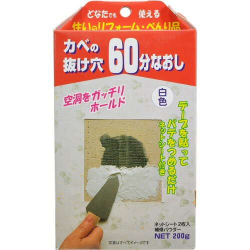 JAN 4960077030842 カベの抜け穴60分なおし MR-004 白(200g) 日本ミラコン産業株式会社 日用品雑貨・文房具・手芸 画像