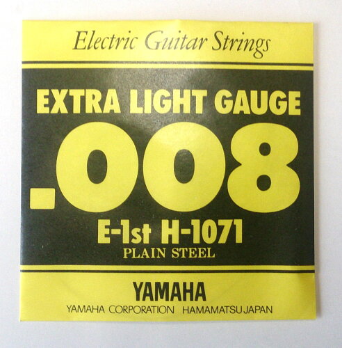 JAN 4960693089194 YAMAHA　エレキギター弦　バラ弦　H1071　1E　．008インチ ヤマハ株式会社 楽器・音響機器 画像