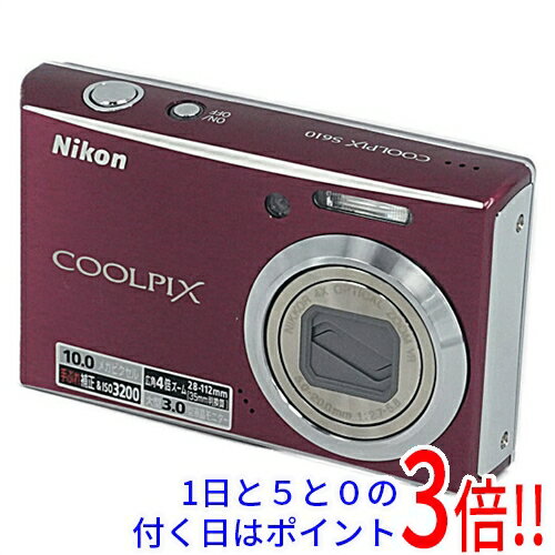 JAN 4960759126412 Nikon コンパクトデジカメ COOLPIX Style S610 RED 株式会社ニコン TV・オーディオ・カメラ 画像