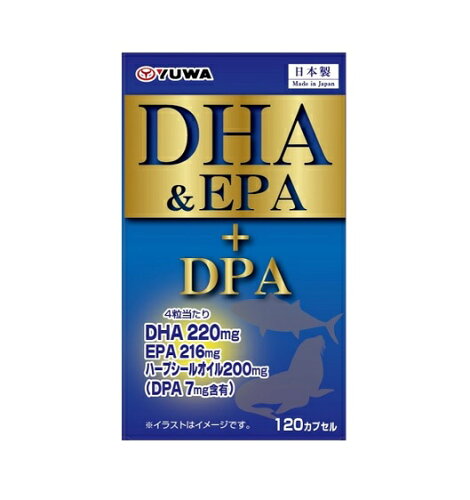 JAN 4960867009775 DHA＆EPA+DPA 120カプセル ユーワ DHA＆EPA+DPA120カプセル 株式会社ユーワ ダイエット・健康 画像