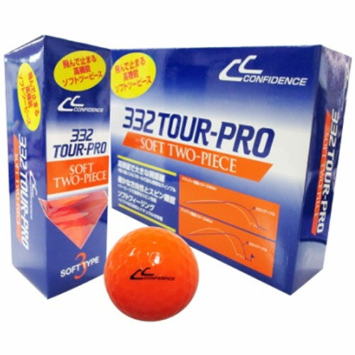 JAN 4961073247937 コンフィデンス CONFIDENCE ツアープロ TOUR PRO ゴルフボール 12球入 オレンジ セントラル工商株式会社 スポーツ・アウトドア 画像