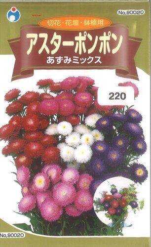 JAN 4962484900206 ウタネ アスター ポンポンあずみミックス 0.5ml 株式会社ウタネ 花・ガーデン・DIY 画像