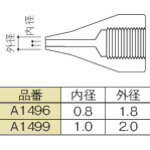 JAN 4962615010101 白光 ハッコー ノズル 0.8mm S型 A1496 白光株式会社 花・ガーデン・DIY 画像