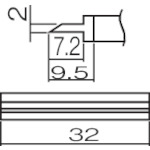 JAN 4962615017131 T12-1405 白光 こて先 スパチュラ 32 FM2027・FM2028 用交換コテ先 T12シリーズ 白光株式会社 花・ガーデン・DIY 画像