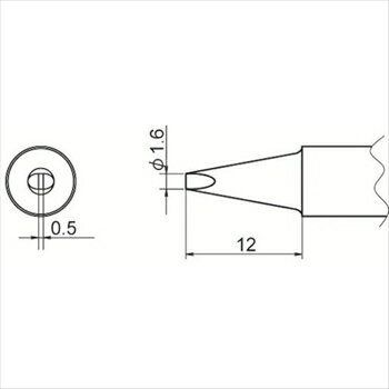 JAN 4962615032462 白光 こて先 1.6D型 tr-8356891 白光株式会社 花・ガーデン・DIY 画像