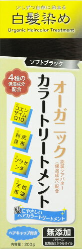 JAN 4964653103333 オーガニックカラートリートメント ソフトブラック 200g 株式会社純ケミフア 美容・コスメ・香水 画像