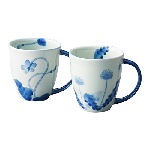 JAN 4965814122132 HAMATO/浜陶 野草花 ペアマグカップ 株式会社浜陶 キッチン用品・食器・調理器具 画像