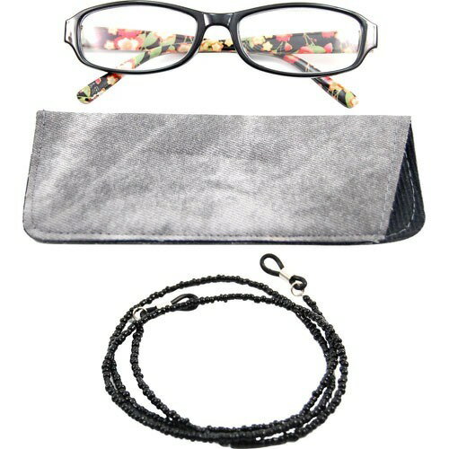 JAN 4969701363936 シニアグラスレディース Reading GLasses 3PR-0015 Shiny BLack*FLower +3.50(1セット) 株式会社ミック バッグ・小物・ブランド雑貨 画像