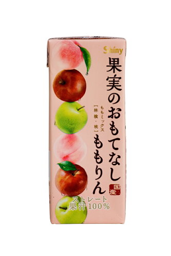 JAN 4970180300176 シャイニー 果実のおもてなし ももりん 200ml 青森県りんごジュース株式会社 水・ソフトドリンク 画像