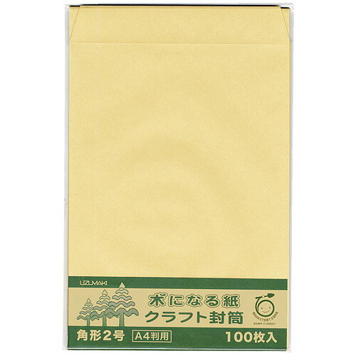 JAN 4971655521263 間伐紙クラフト封筒 シ126 角2   菅公工業株式会社 日用品雑貨・文房具・手芸 画像