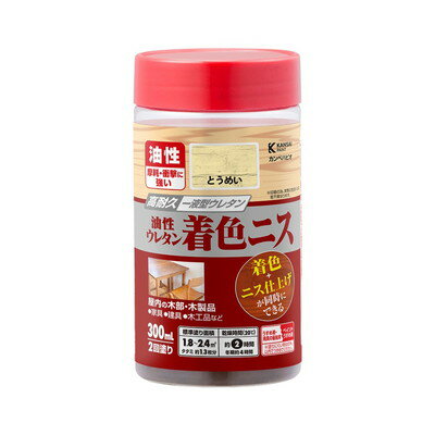 JAN 4972910392086 00257644002300 カンペハピオ 油性ウレタン着色ニス 300ml とうめい Kanpe Hapio 株式会社カンペハピオ 花・ガーデン・DIY 画像