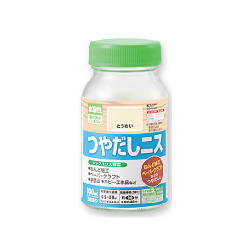 JAN 4972910394257 00747654002100 カンペハピオ 水溶性つやだしニス 100ml とうめい Kanpe Hapio 株式会社カンペハピオ 花・ガーデン・DIY 画像