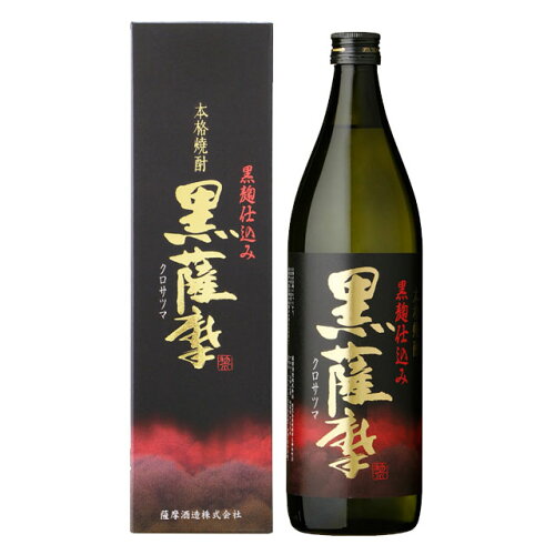 JAN 4973766004451 黒薩摩 乙類25°芋 カートン入り 900ml 薩摩酒造株式会社 日本酒・焼酎 画像