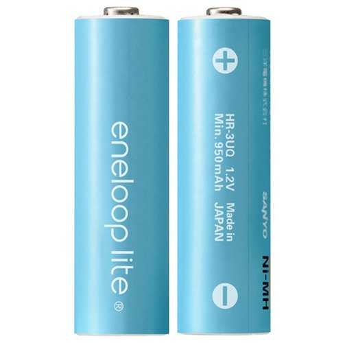 JAN 4973934475366 SANYO eneloop lite(エネループライト) 充電式ニッケル水素電池(充電池) 単3形(エネループライト)2個パック HR-3UQ-2BP 三洋電機株式会社 日用品雑貨・文房具・手芸 画像