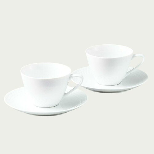 JAN 4975946078740 Noritake ノリタケ カップ ＆ ソーサー ペアセット コーヒー ティー 兼用 210cc リズモホワイト 電子レンジ対応 食洗機対応 2客 ファインポーセレン P5389L/1610 株式会社ノリタケカンパニーリミテド キッチン用品・食器・調理器具 画像