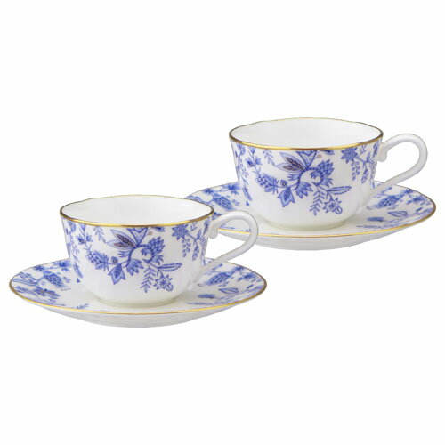 JAN 4975946101615 Noritake ノリタケ カップ ＆ ソーサー ペアセット コーヒー ティー 兼用 220cc ブルーソレンティーノ 2客 ボーンチャイナ P59387A/4562 株式会社ノリタケカンパニーリミテド キッチン用品・食器・調理器具 画像