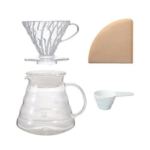 JAN 4977642020917 HARIO V60 トランスペアレント コーヒーブリューイング 1セット HARIO株式会社 キッチン用品・食器・調理器具 画像