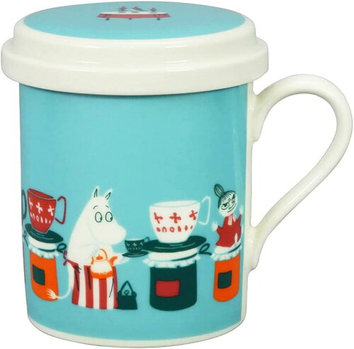 JAN 4979855125700 山加商店 MOOMIN ムーミン ティーメイト マグカップ 約320ml フタ付 茶こし付 MOOMINMAMMA'S TREAT ブルー MM4901-12 株式会社山加商店 キッチン用品・食器・調理器具 画像