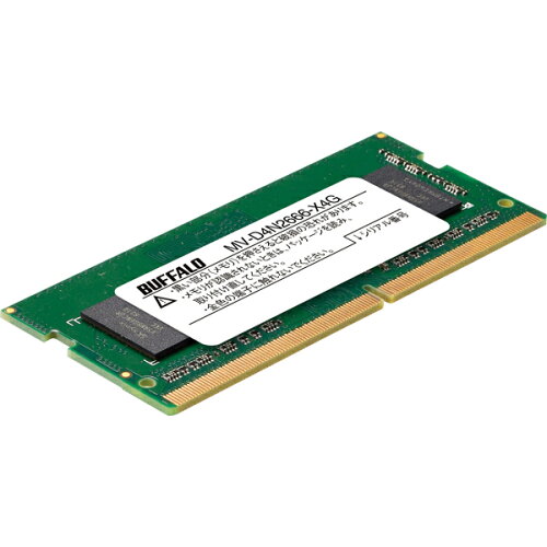 JAN 4981254049884 バッファロー MV-D4N2666-X4G PC4-2666対応 260ピン DDR4 SO-DIMM 4GB 株式会社バッファロー パソコン・周辺機器 画像