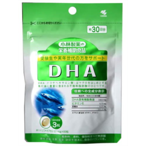 JAN 4987072009949 小林製薬 栄養補助食品 DHA(90粒入(約30日分)) 小林製薬株式会社 ダイエット・健康 画像