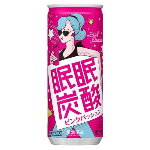 JAN 4987156815121 眠眠炭酸 ピンクパッション(250ml) 常盤薬品工業株式会社 水・ソフトドリンク 画像