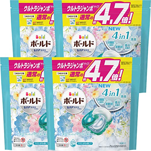 JAN 4987176063779 ボールド 洗濯洗剤 ジェルボール4D フレッシュフラワーサボン 詰め替え P&Gジャパン(同) 美容・コスメ・香水 画像